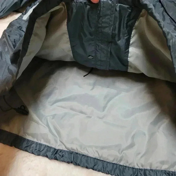 Vintage 90s Mens North Face Rain Jacket Hooded Nylon Windbreaker Size L Teal - Picture 5 of 11